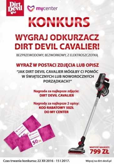 Konkurs! Wygraj odkurzacz Dirt Devil Cavalier!